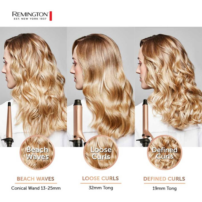 Remington Pengeriting Rambut 3in1 Curl & Wave Gold - CI97MS3